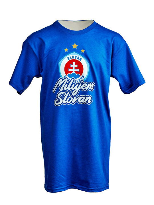 Detské modré tričko Milujem Slovan