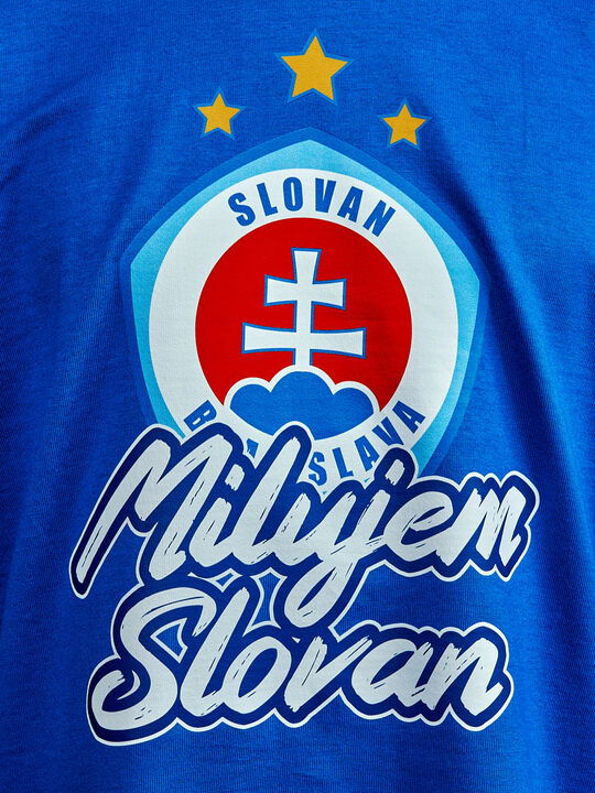 Detské modré tričko Milujem Slovan