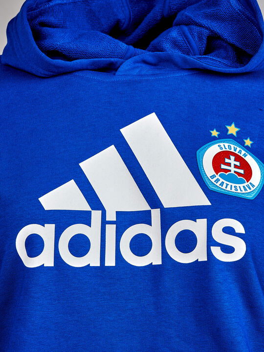 Royal blue mikina adidas s kapucňou a s logom