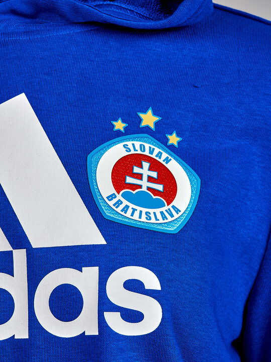 Royal blue mikina adidas s kapucňou a s logom