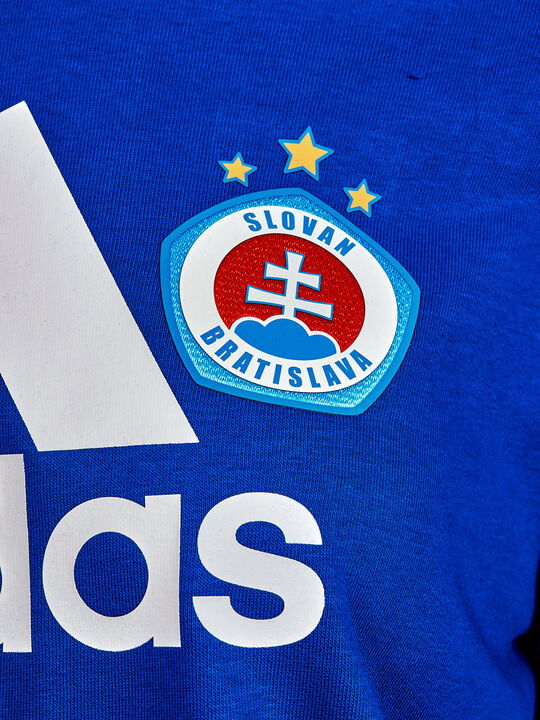 Royal blue mikina adidas s kapucňou a s logom