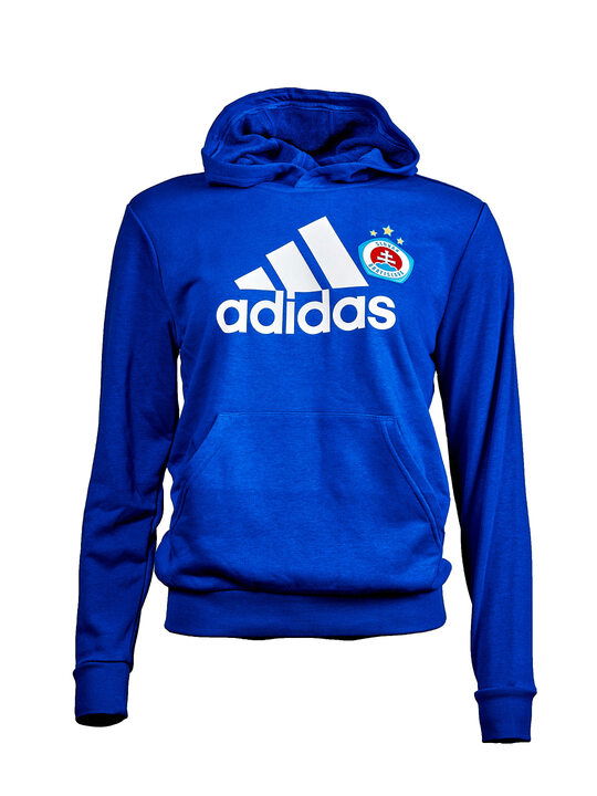 Royal blue mikina adidas s kapucňou a s logom