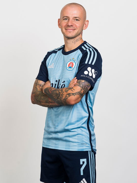 DETSKÝ originálny domáci dres ŠK Slovan Bratislava s potlačou LIGA MAJSTROV